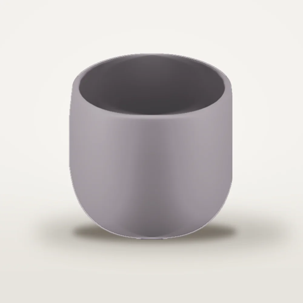 Ceașcă cafea ceramică fără toartă pentru cappuccino, Novum Lunar Grey, 150 ml, gri lunar mat, gresie glazurată manual — fotografia 2