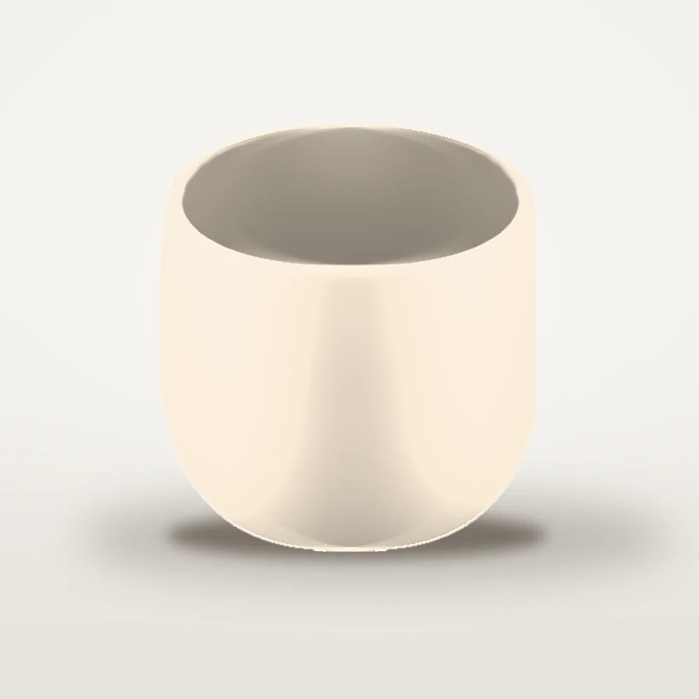 Ceașcă cafea ceramică fără toartă pentru cappuccino, Novum Margo Vanilla, 150 ml, vanilie mat, gresie glazurată manual — fotografia 2