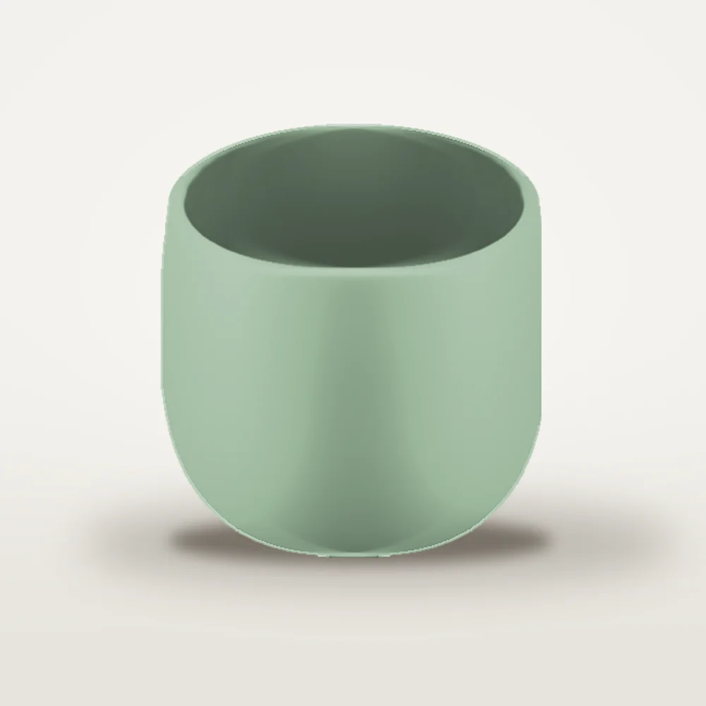Ceașcă cafea ceramică fără toartă pentru cappuccino, Novum Mint Green, 150 ml, verde mentă mat, gresie glazurată manual — fotografia 2