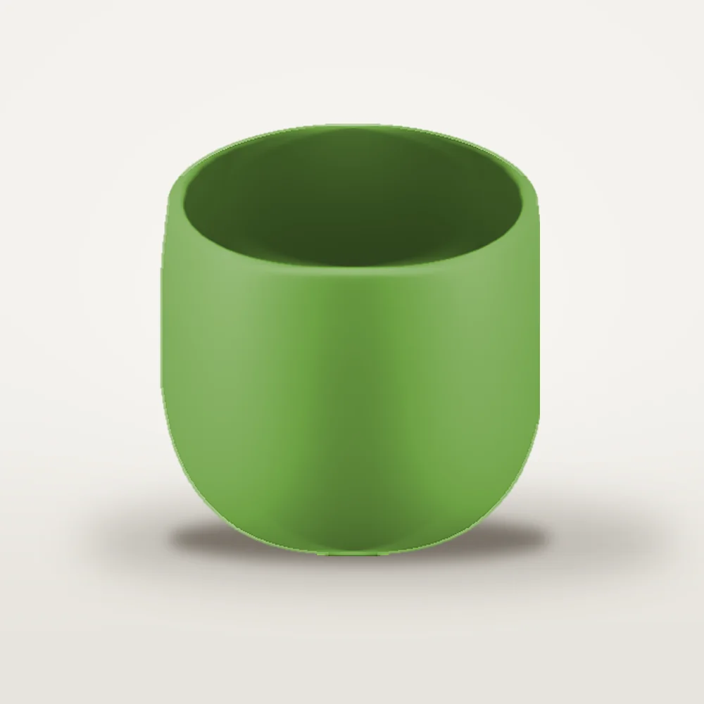 Ceașcă cafea ceramică fără toartă pentru cappuccino, Novum Olive Green, 150 ml, verde olive pal mat, gresie glazurată manual — fotografia 2