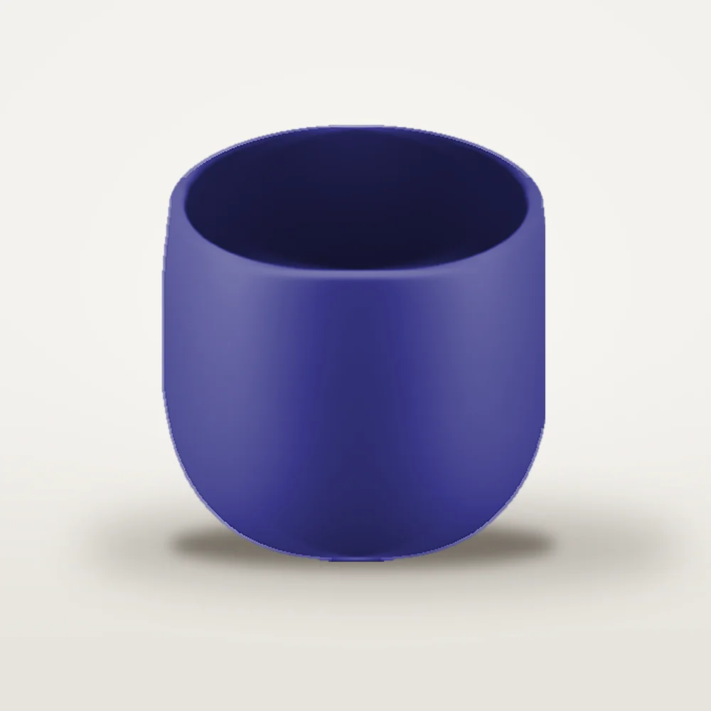 Ceașcă cafea ceramică fără toartă pentru cappuccino, Novum Cobalt Blue, 150 ml, albastru cobalt regal mat, gresie glazurată manual — fotografia 2