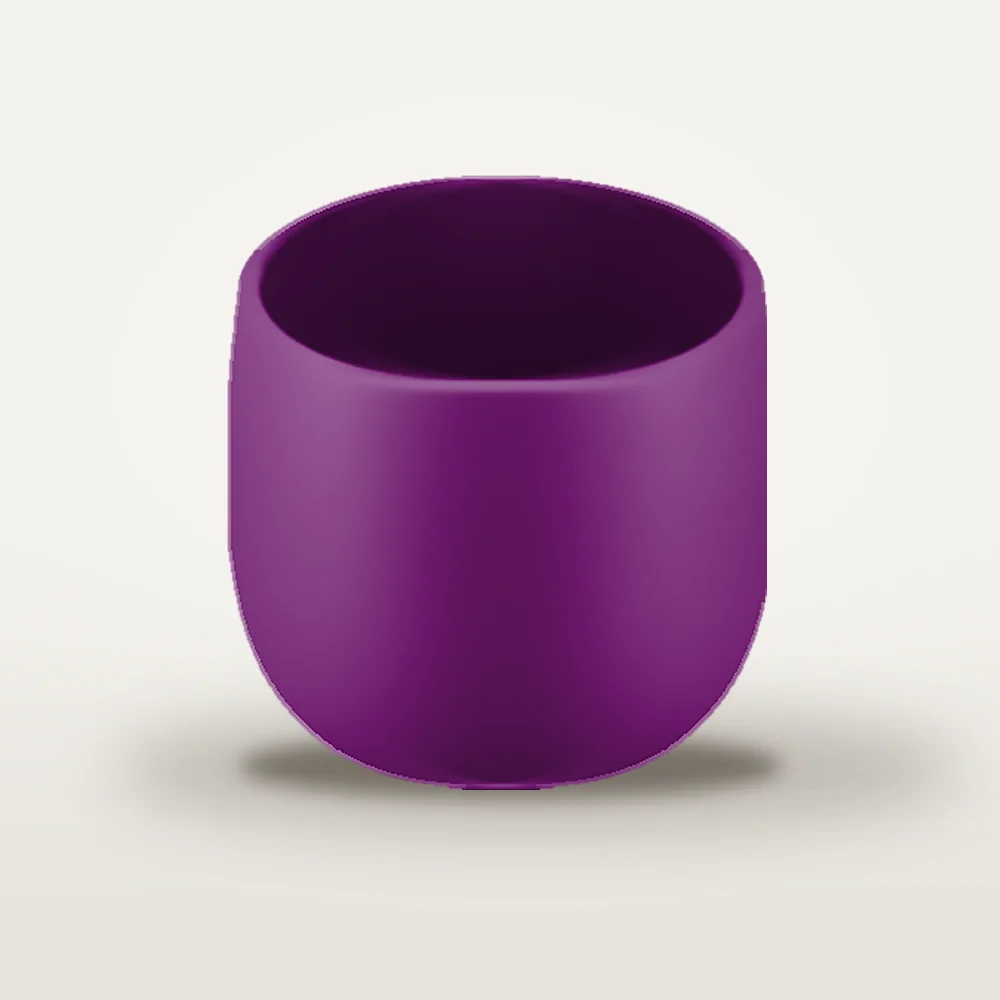 Ceașcă cafea ceramică fără toartă pentru cappuccino, Novum Purple Dynastya, 150 ml, mov regal mat, gresie glazurată manual — fotografia 2