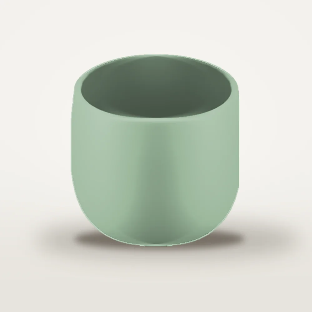 Ceașcă cafea ceramică fără toartă pentru cappuccino mare, Novum Mint Green, 250 ml, verde mentă mat, gresie glazurată manual — fotografia 2