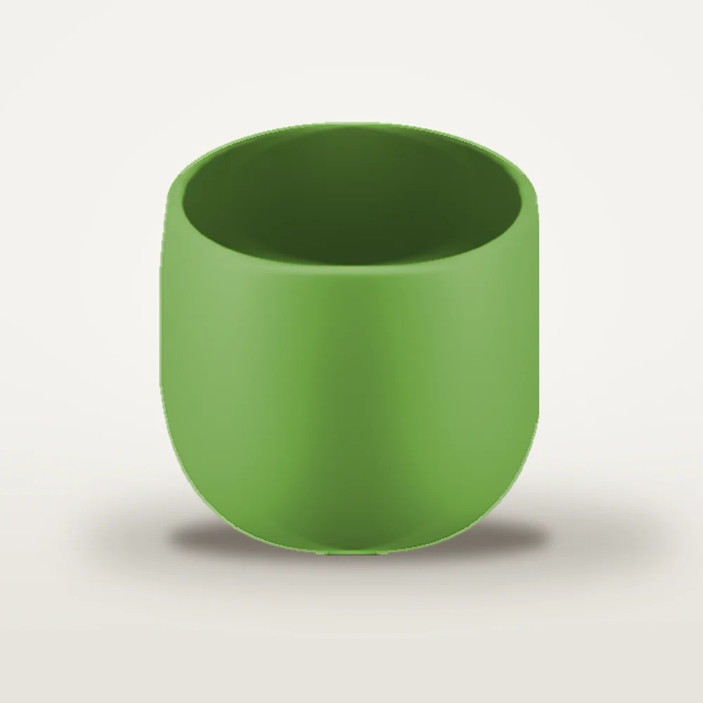 Ceașcă cafea ceramică fără toartă pentru cappuccino mare, Novum Olive Green, 250 ml, verde olive pal mat, gresie glazurată manual — fotografia 2