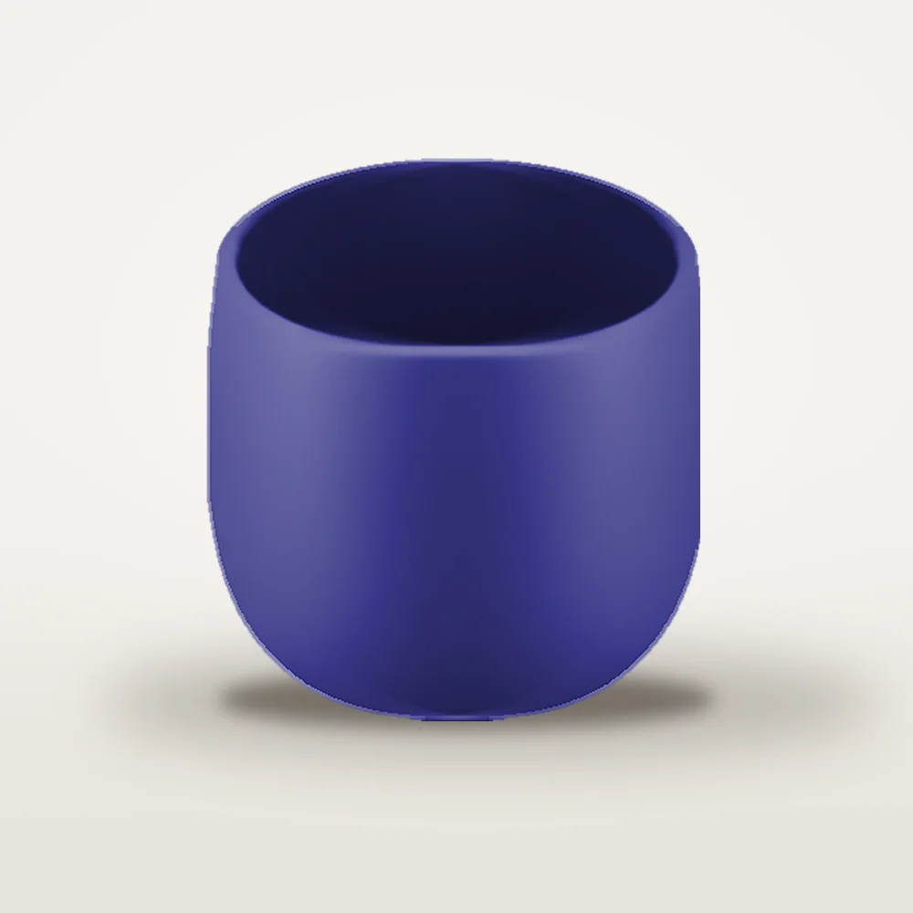 Ceașcă cafea ceramică fără toartă pentru cappuccino mare, Novum Cobalt Blue, 250 ml, albastru cobalt regal mat, gresie glazurată manual — fotografia 2