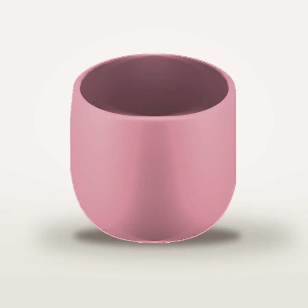 Ceașcă cafea ceramică fără toartă pentru cappuccino mare, Novum Pink Forever Mom, 250 ml, roz mat catifelat, gresie glazurată manual — fotografia 2