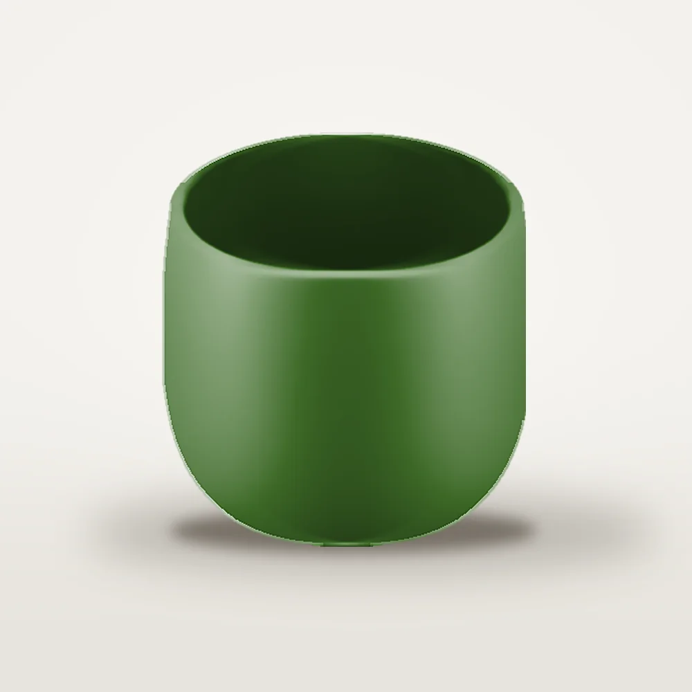 Ceașcă cafea ceramică fără toartă pentru espresso, Novum Amazon Forest Green, 80 ml, verde închis lucios, gresie glazurată manual — fotografia 2