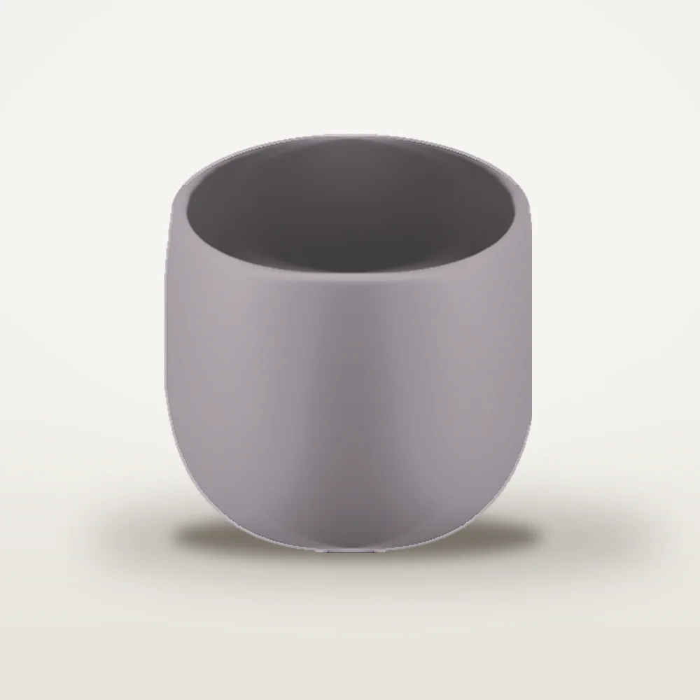 Ceașcă cafea ceramică fără toartă pentru espresso, Novum Lunar Grey, 80 ml, gri lunar mat, gresie glazurată manual — fotografia 2