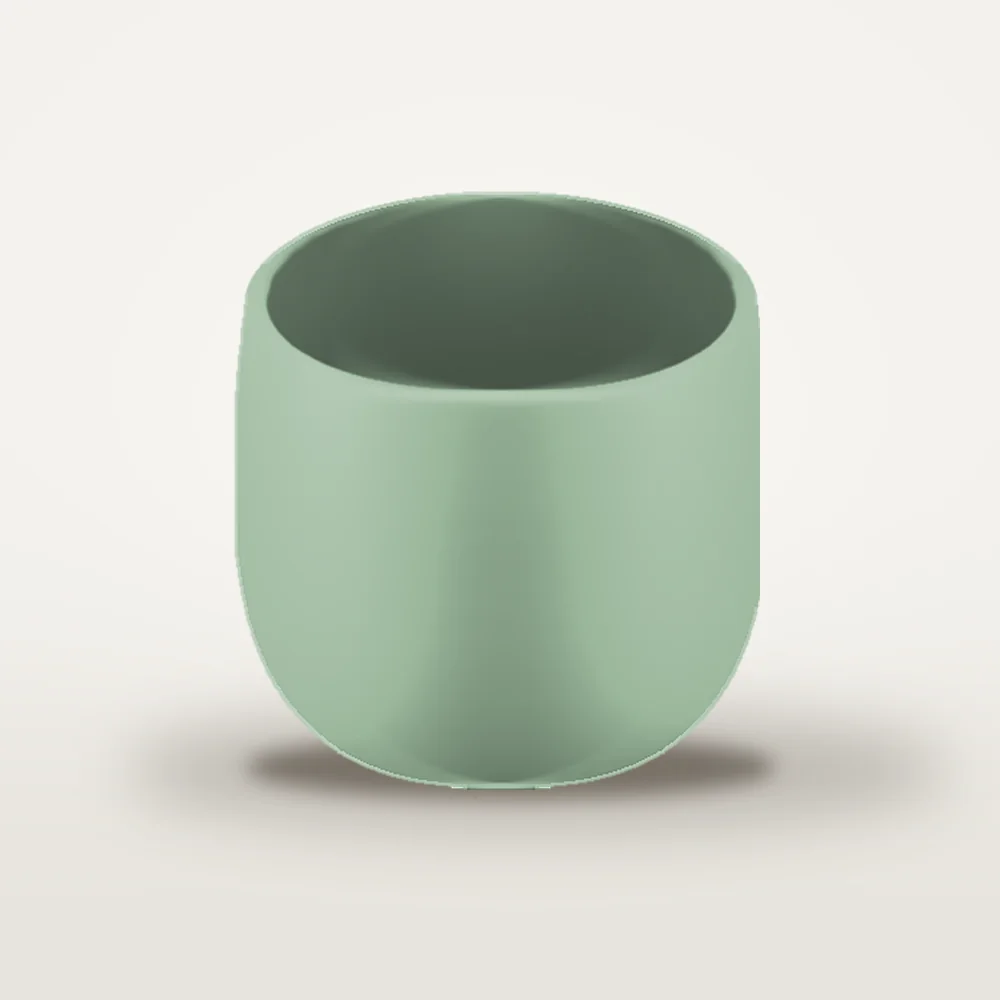 Ceașcă cafea ceramică fără toartă pentru espresso, Novum Mint Green, 80 ml, verde mentă mat, gresie glazurată manual — fotografia 2