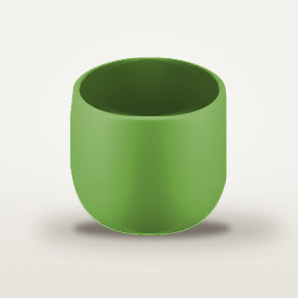 Ceașcă cafea ceramică fără toartă pentru espresso, Novum Olive Green, 80 ml, verde olive pal mat, gresie glazurată manual — fotografia 2