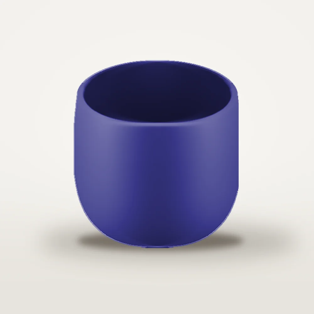 Ceașcă cafea ceramică fără toartă pentru espresso, Novum Cobalt Blue, 80 ml, albastru cobalt regal mat, gresie glazurată manual — fotografia 2
