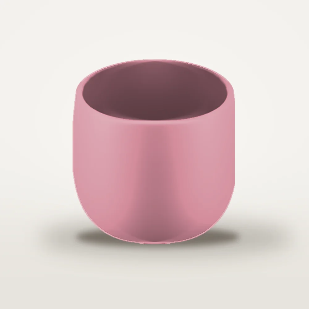Ceașcă cafea ceramică fără toartă pentru espresso, Novum Pink Forever Mom, 80 ml, roz mat catifelat, gresie glazurată manual — fotografia 2