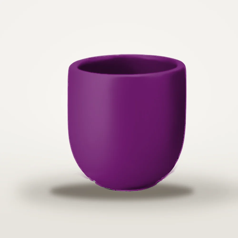 Ceașcă cafea ceramică fără toartă pentru espresso, Novum Purple Dynastya, 80 ml, mov regal mat, gresie glazurată manual