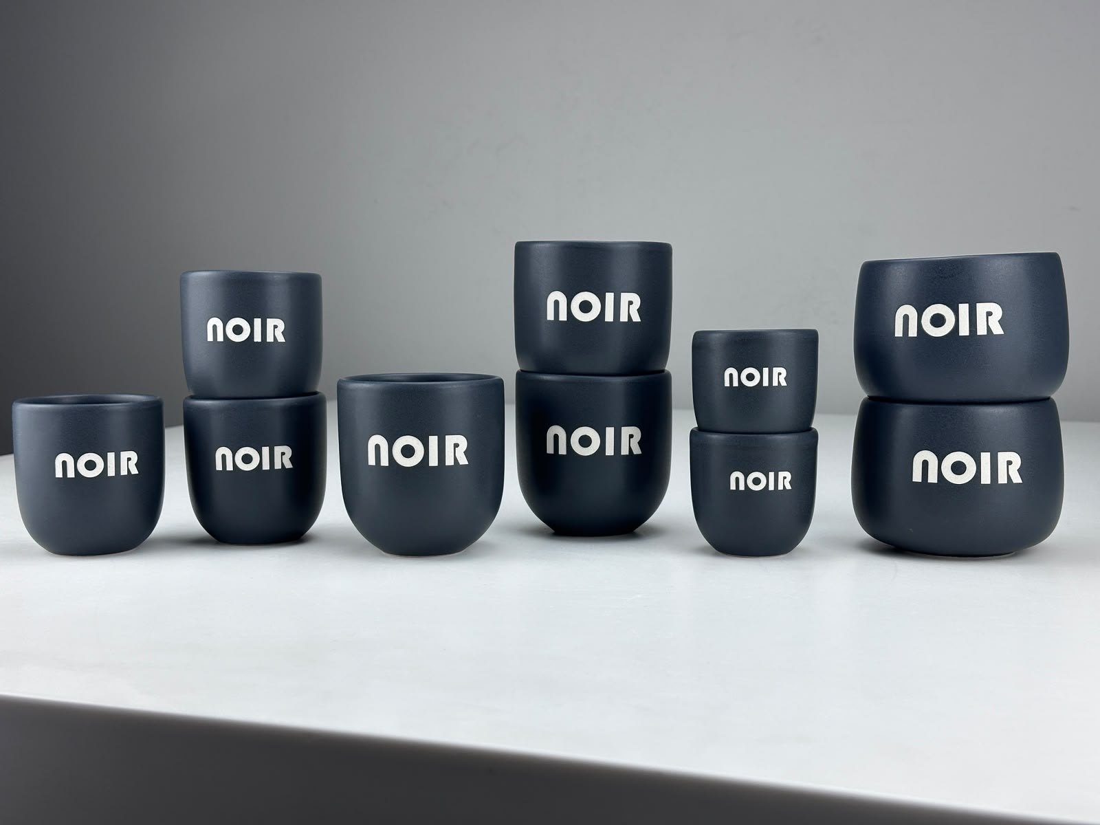 Tazze NOVUM incise con il logo di un cliente